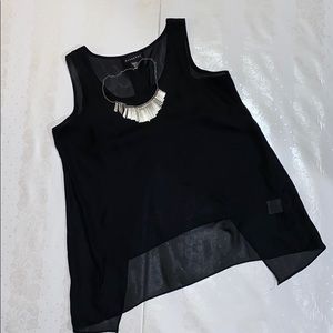 Black sleeveless top